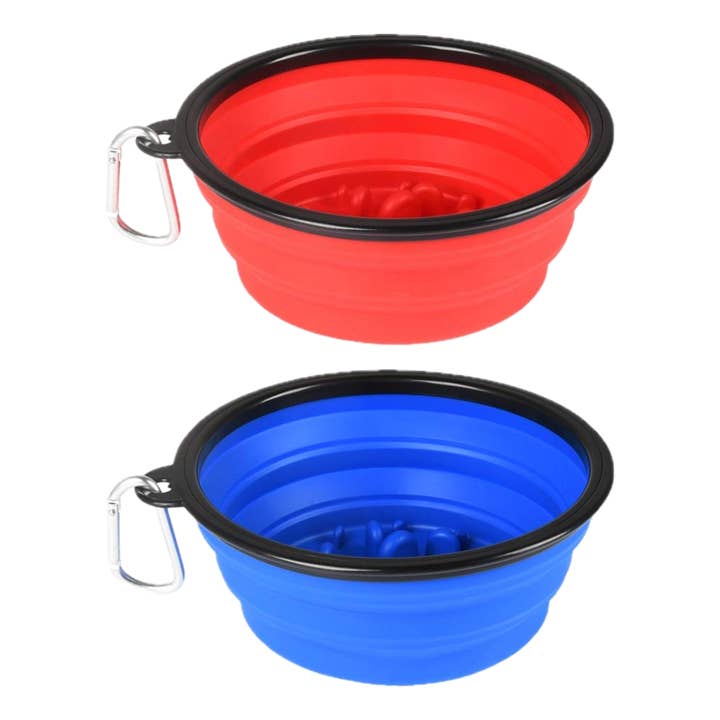 Collapsible Dog Bowl 16oz w/ Hook | 10ct for wholesale by Yappy Hour