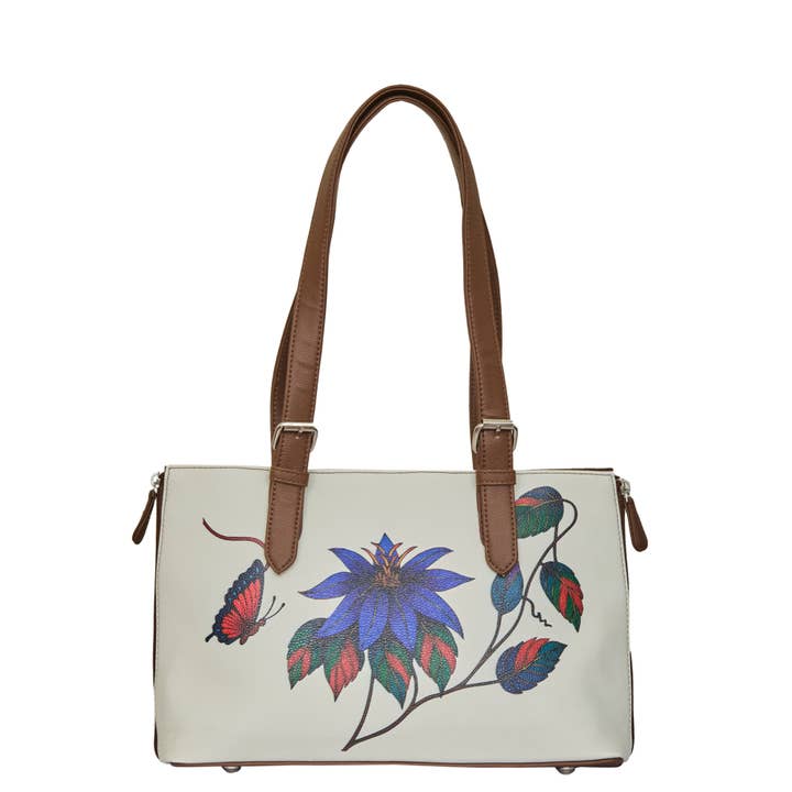 Floral Printed Leather Shoulder Tote Bag for Ladies–Handbag for wholesale by Sishka Ltd