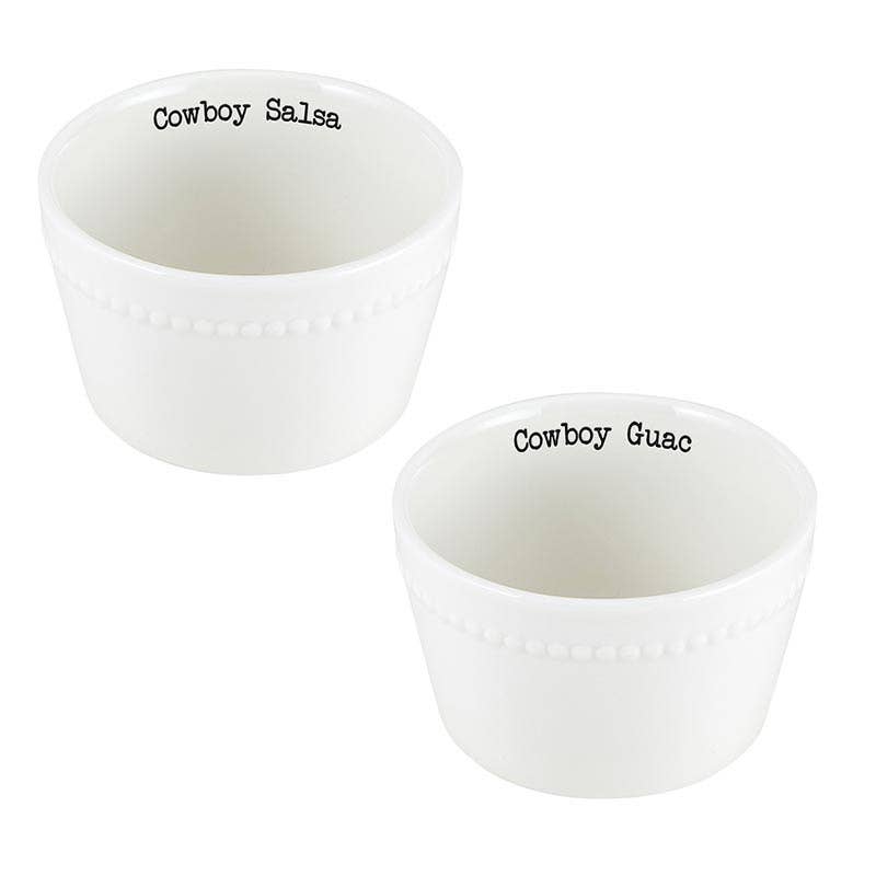 Angle - Wholesale Condiment/Dip Bowl - Cowboy Salsa & Guac Set0