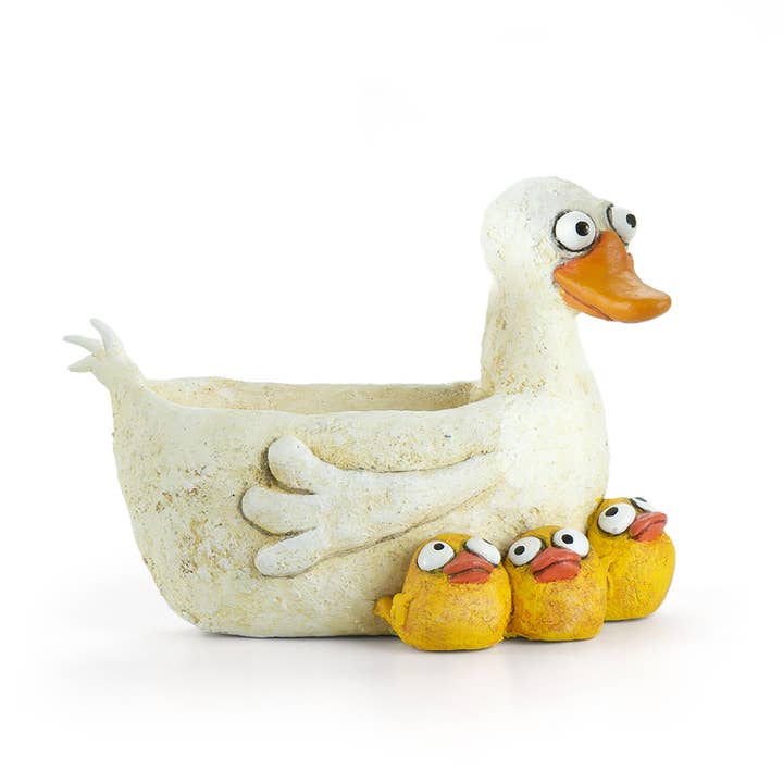 Mama Duck/Ducklings Blobhouse Planters for wholesale by Cohasset Gifts
