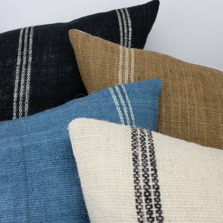 Heddle & Lamm - Wholesale Throw Pillow Cover - Priya - Black Indian Wool Pillow Covers