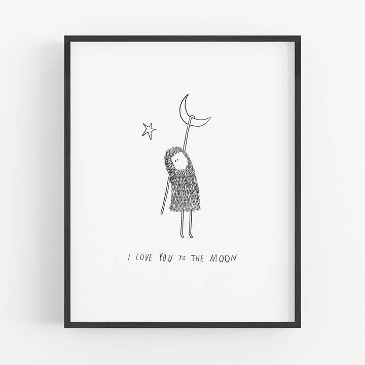 Woolie Moon Art Print for wholesale by Emily Rae Carlson Paper Goods