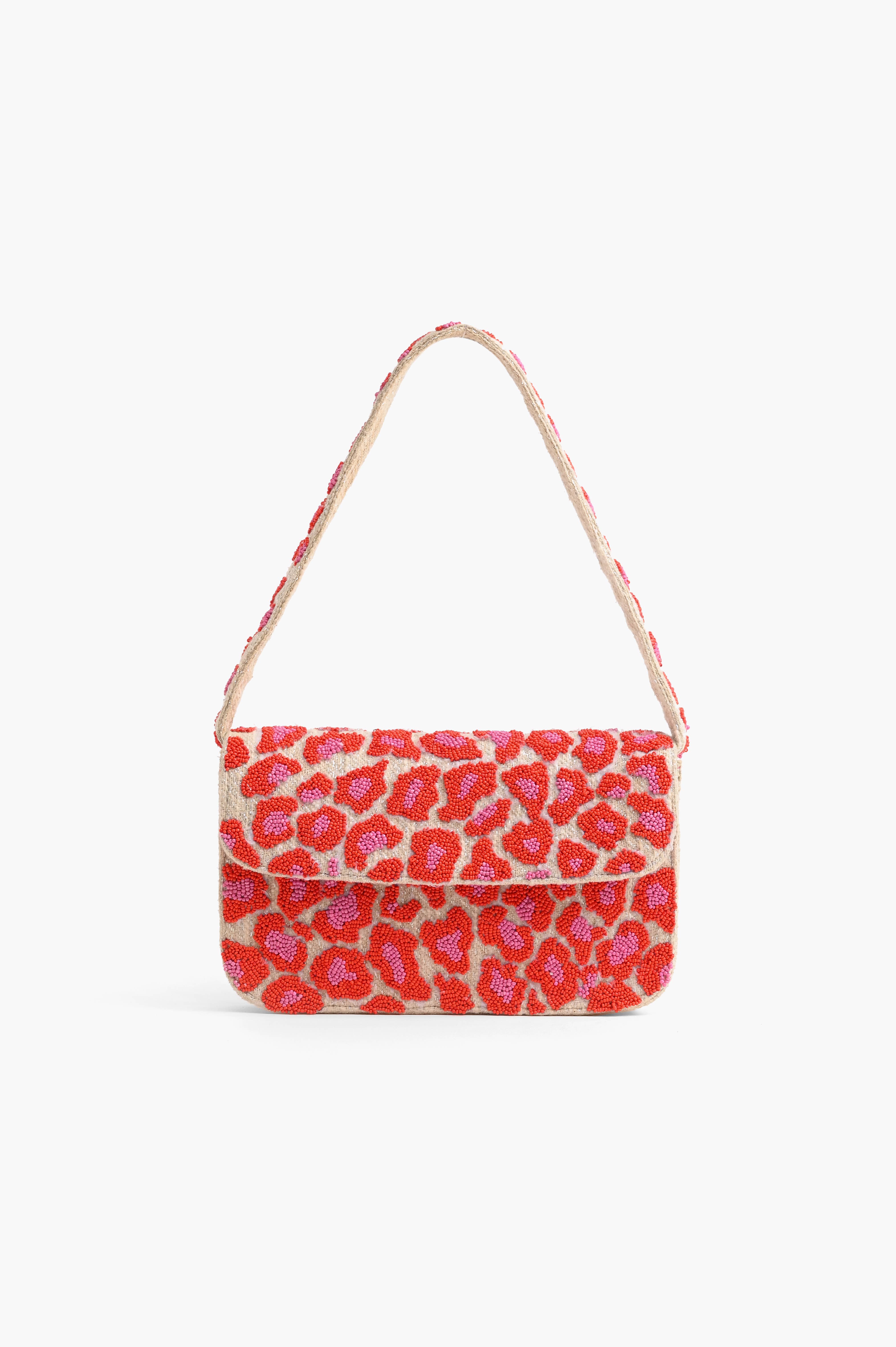 Pink Leopard Handheld Tote with Crossbody Straps