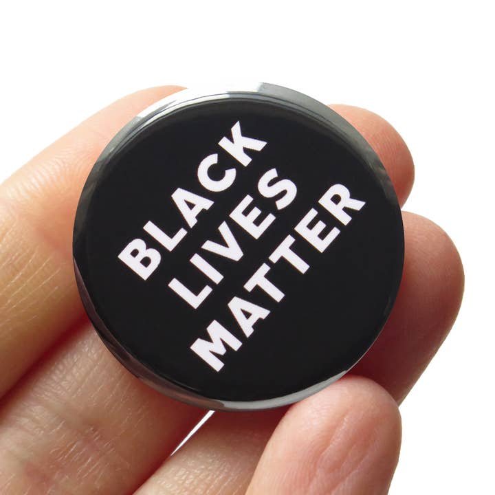BLM 1.25" Button BLACK LIVES MATTER Pin Includes Donation for wholesale by Word For Word Factory