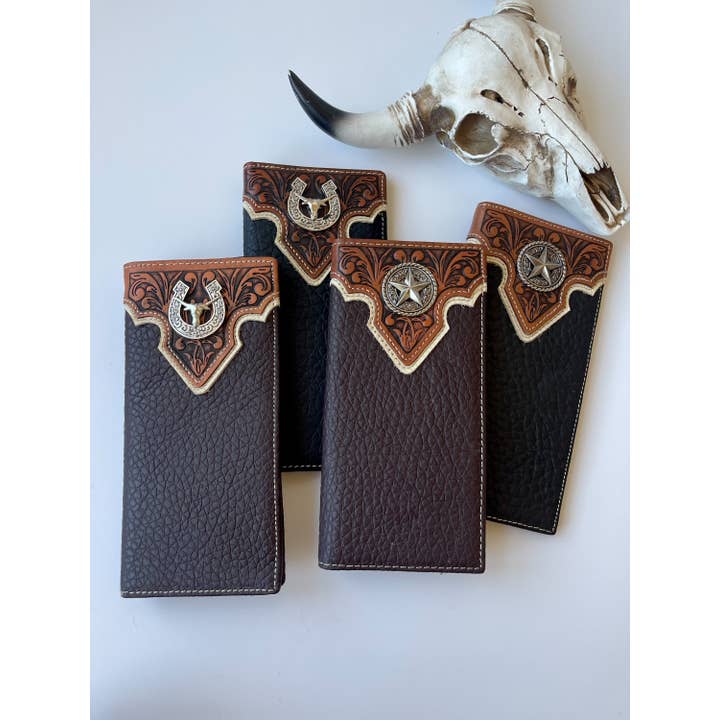 Boho Ranch Shop - Wholesale Wallet - Women's - Bifold Wallet Genuine Tooled Leather Bi-Fold Wallet1