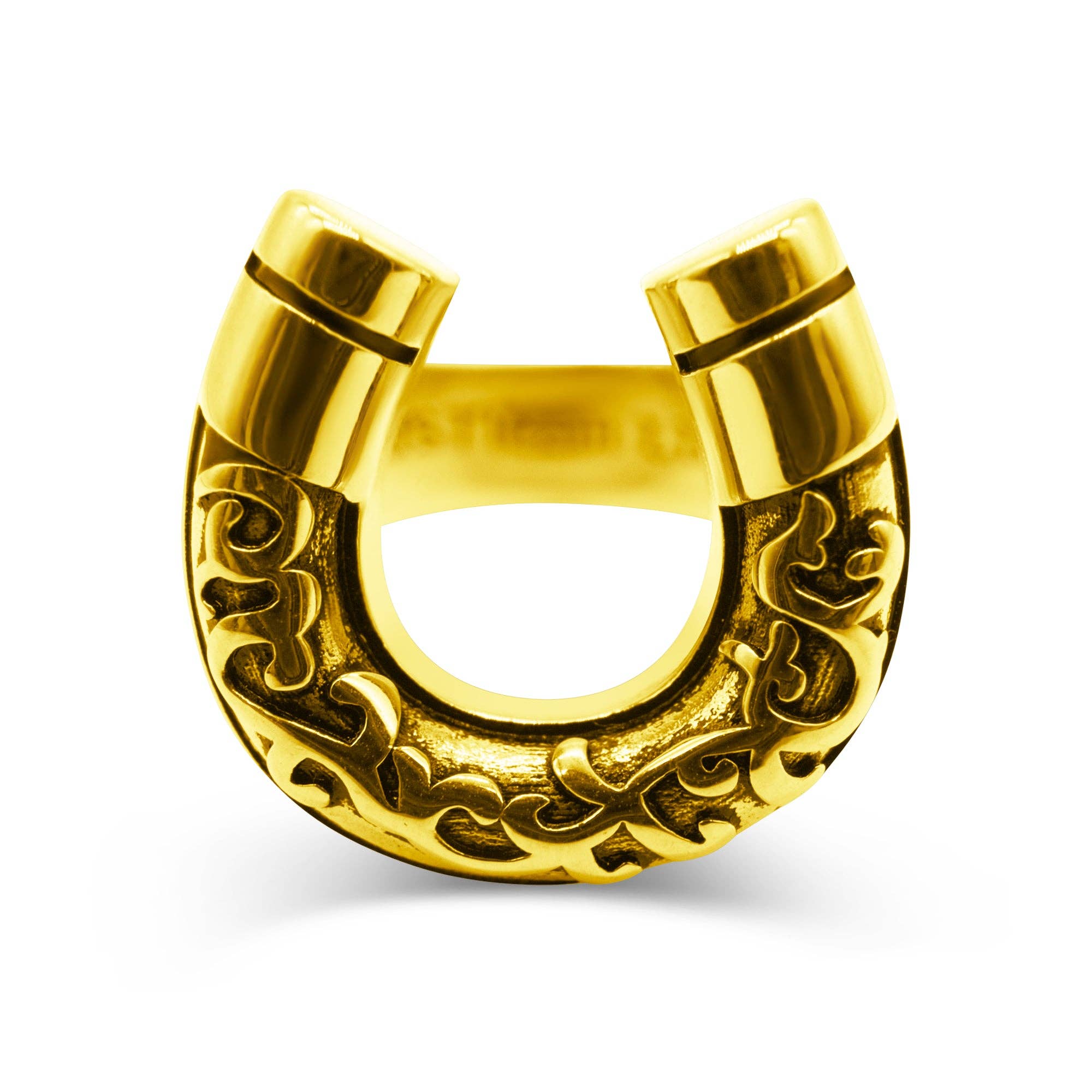 Mysticum Luna – wholesale Cocktail/statement ring – Lucky Charm Horseshoe Ring Gold