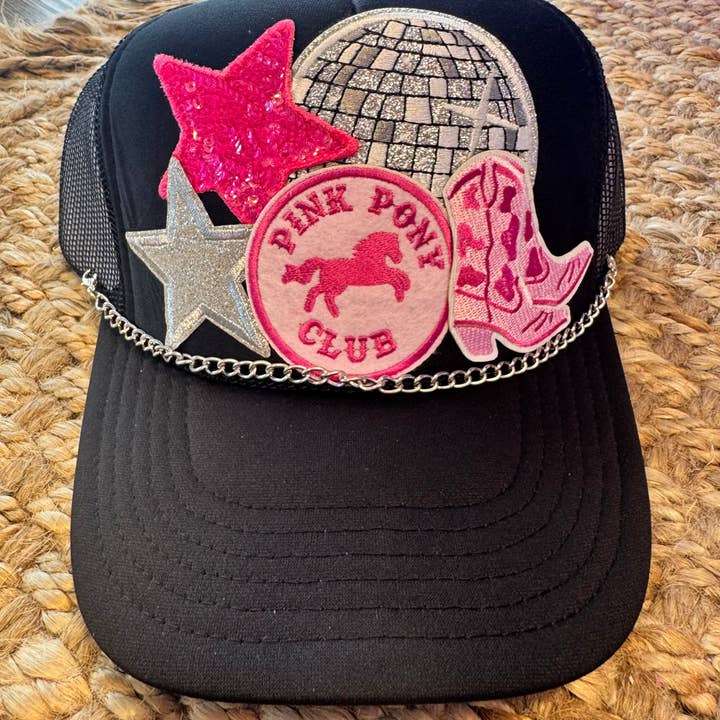 Patchwrx Customs Hat Bar - Wholesale Trucker Hat - Women's - Pink Pony Club Cowgirl Trucker Hat1
