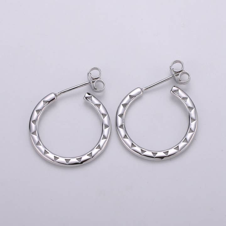 Aim Eternal - Wholesale Hoop Earrings - 20mm Gold Hoop Earrings, Gold Vermeil Hoop Earrings, Stateme