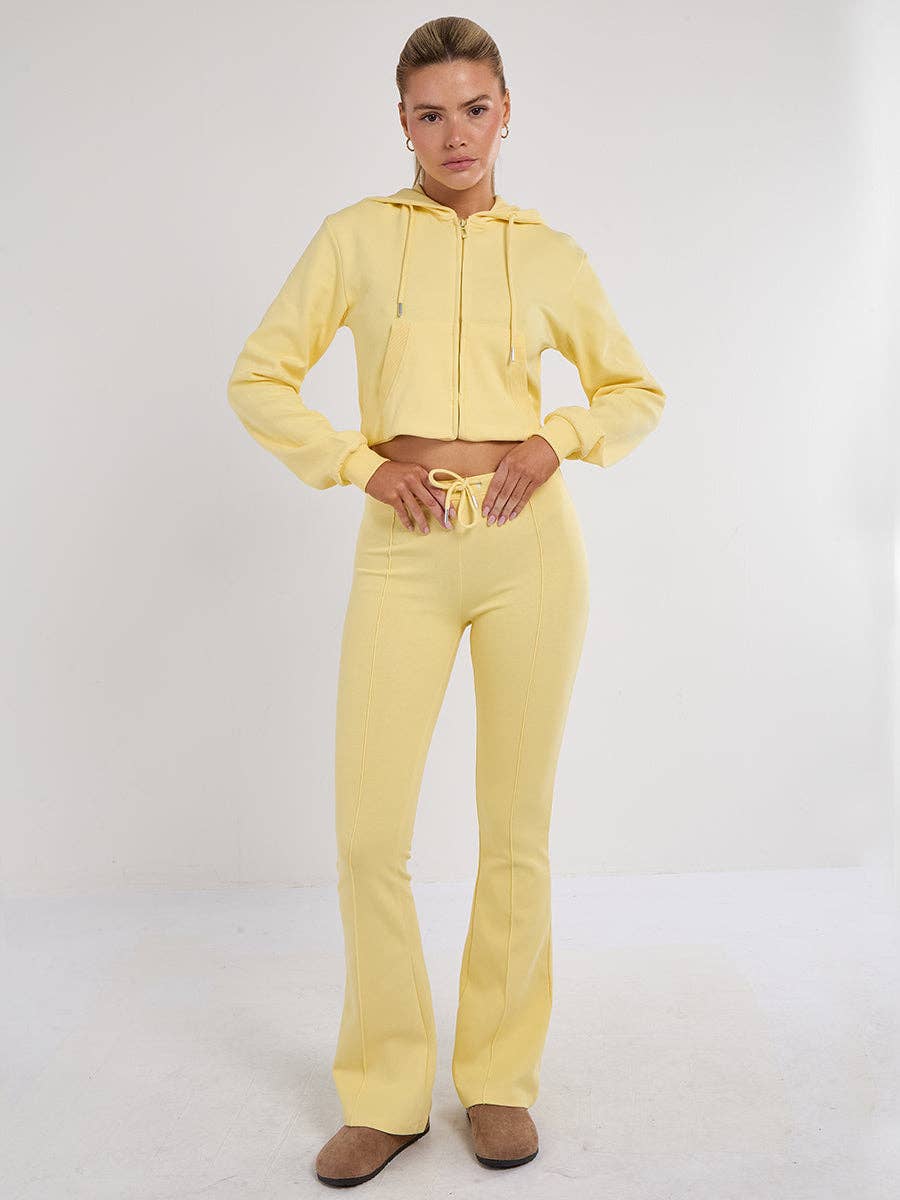 AX Labels - Wholesale Lounge Set - Women's - Interlock Cropped Zip Hoodie and Flared Trouser Set44