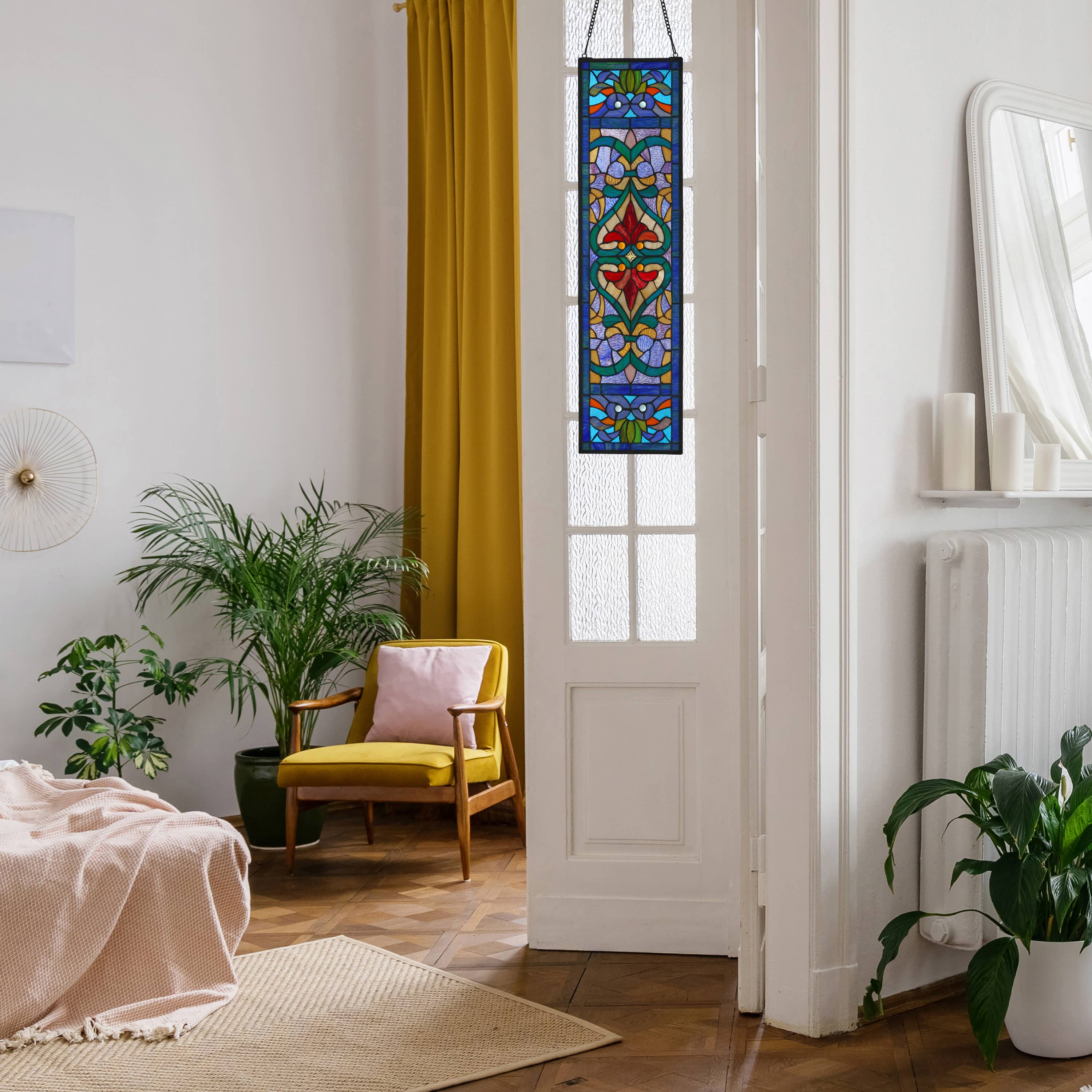 River of Goods - Wholesale Suncatcher - 36"H Lani Victorian Stained Glass Window Panel7