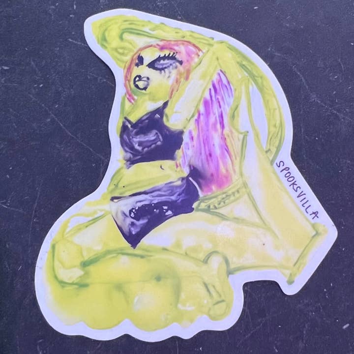 Pigeon Pose Sticker for wholesale by Spooksvilla