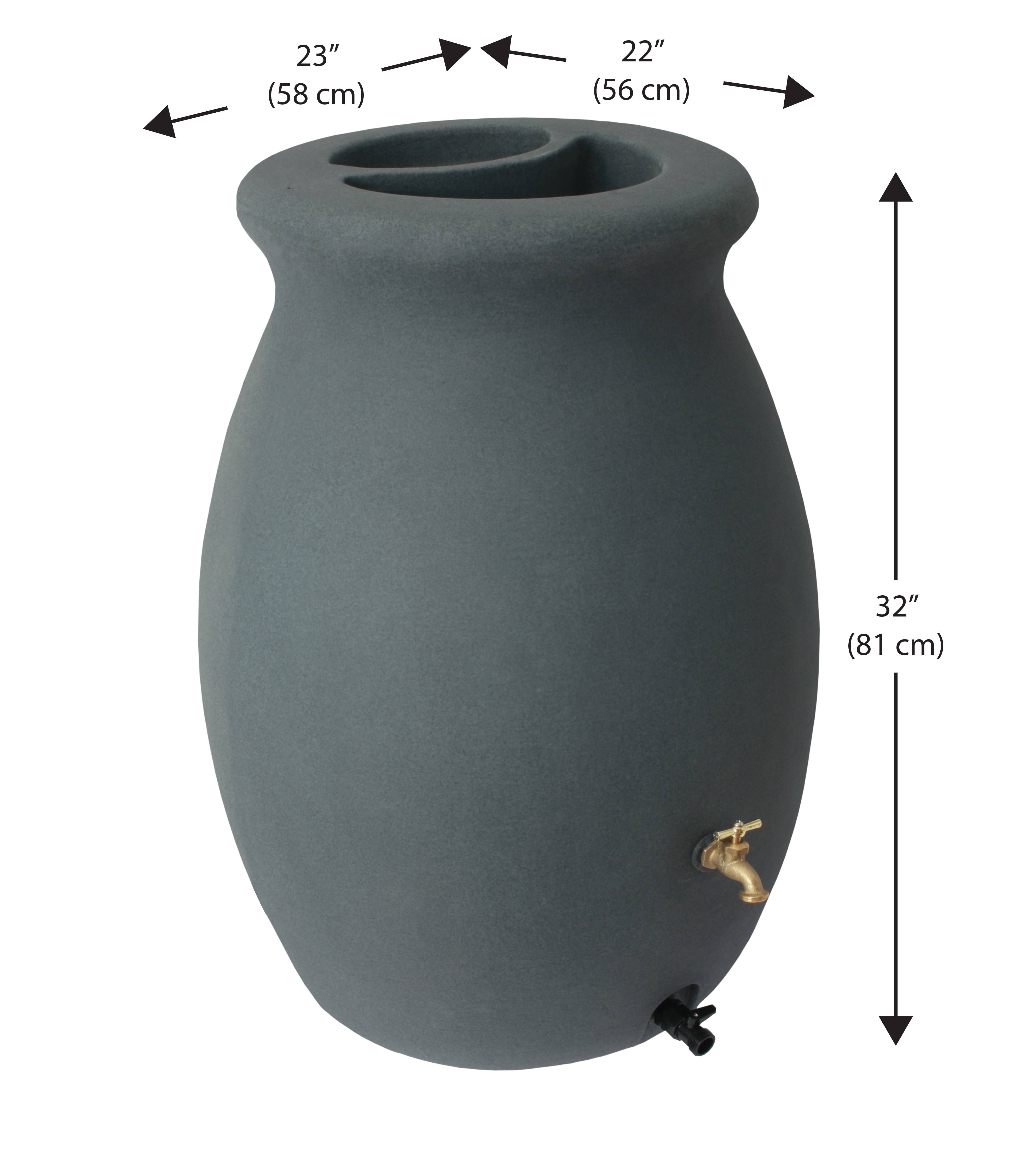 Algreen - Wholesale Outdoor Ornament/Decor - Castilla 50 Gallon Flat Back Rain Barrel17