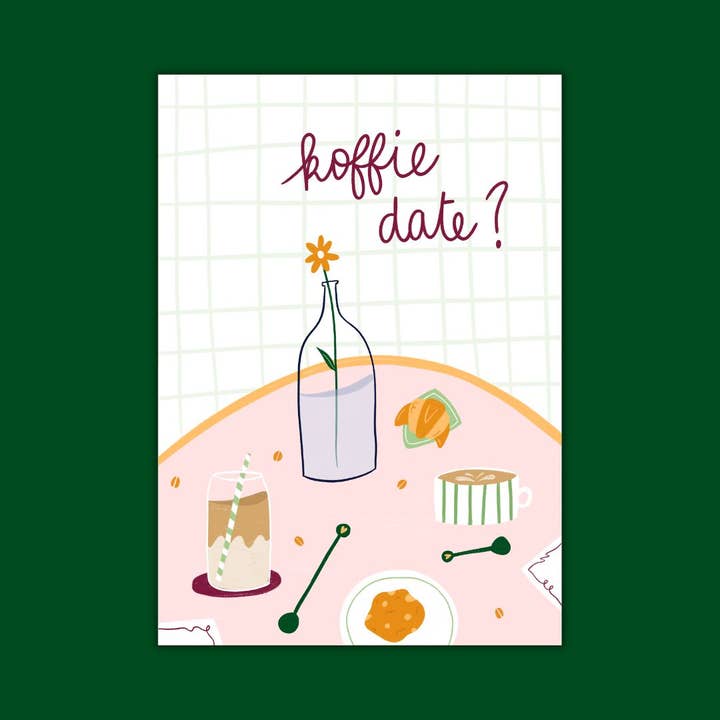 Wenskaart - Koffiedate? voor wholesale door Dujojo