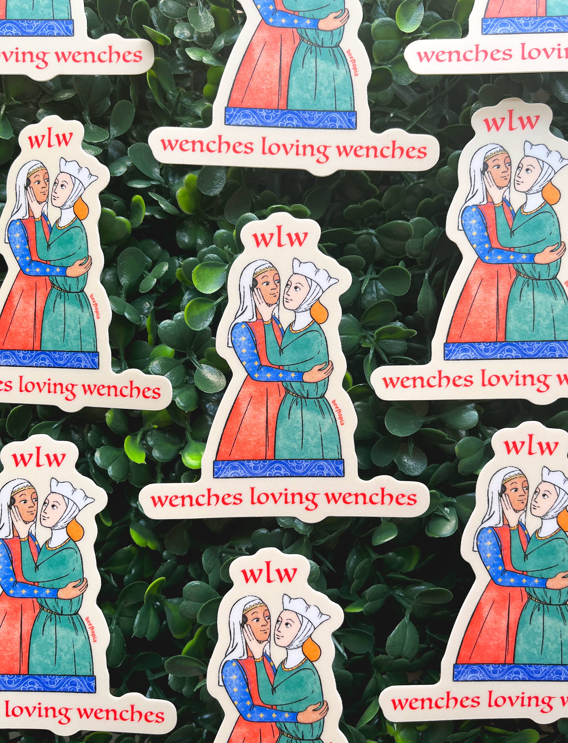 Beeftopia - Wholesale Sticker - WLW Wenches Loving Wenches Medieval Waterproof Vinyl Sticker2