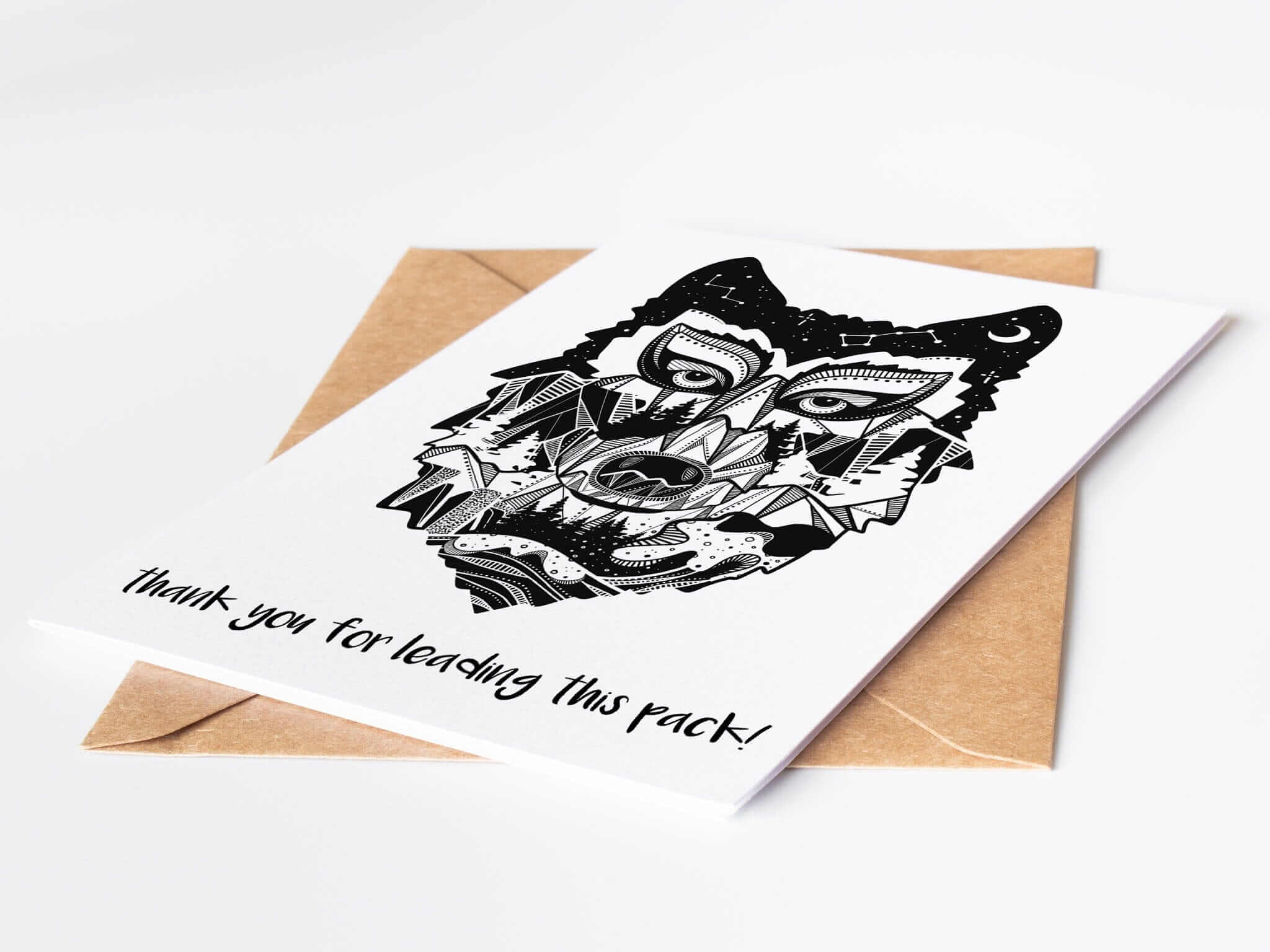 Mountain Mornings – Großhandel Dankeskarten – Danke, dass Sie dieses Rudel anführen, Grußkarte1