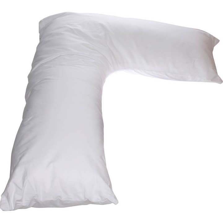 L-Shaped Body Pillow - Prenatal Pregnancy Pillow - Side Sleeper, Superior, White for wholesale by Husband Pillow