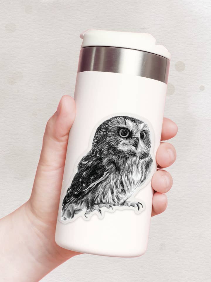 Owl Sticker - Dishwasher Safe for wholesale by Pen On Paper Co