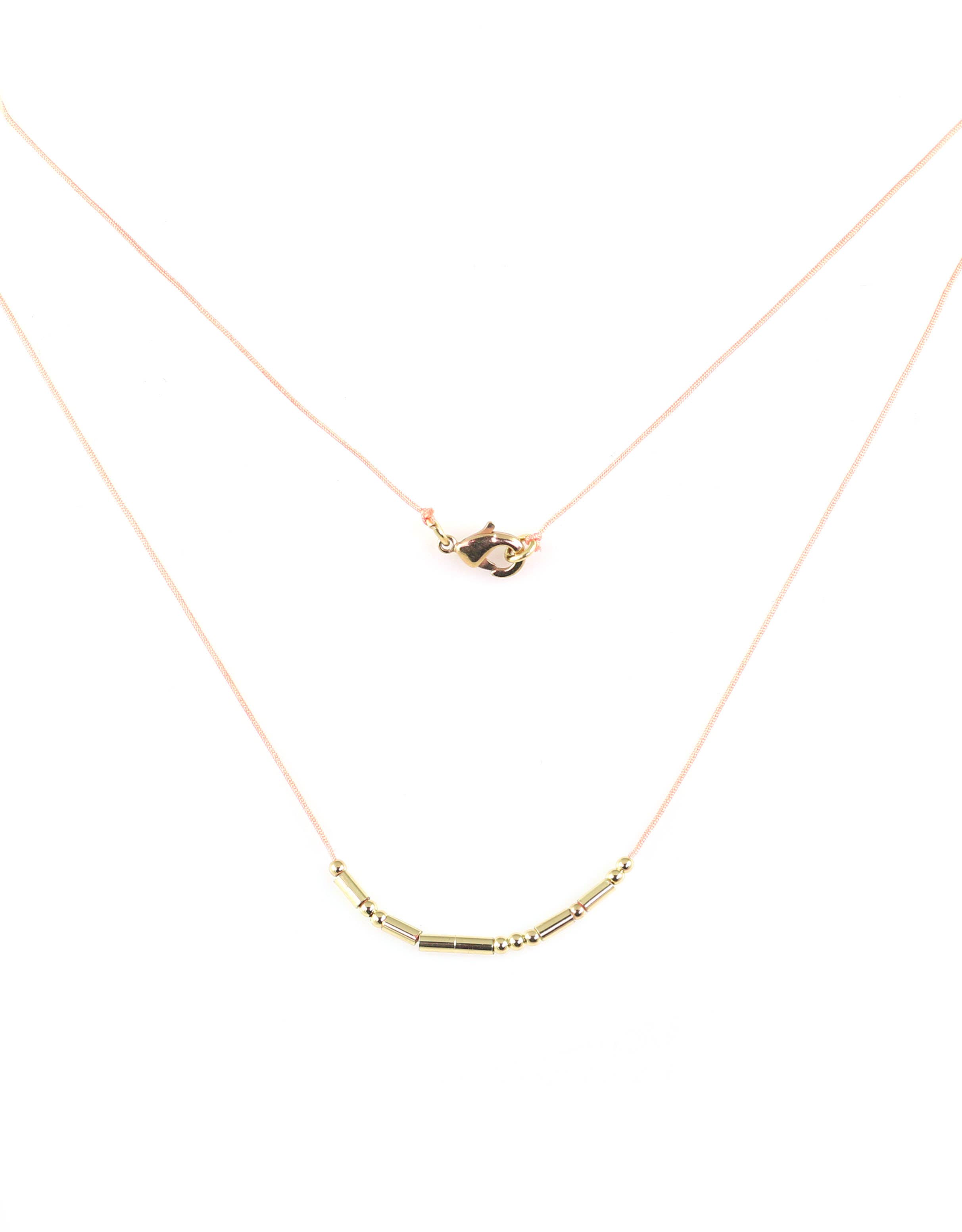 Lucky Feather – Engroshandel Halskæde med vedhæng – Morse Code halskæde - Guld - LOVED1