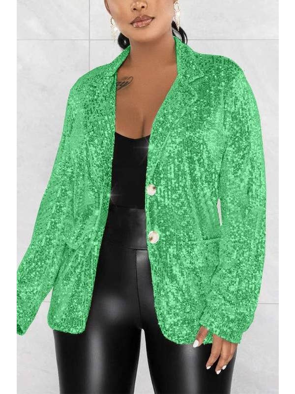 Queen Fashion - Wholesale Blazer - Women's - sequins blazer jacket