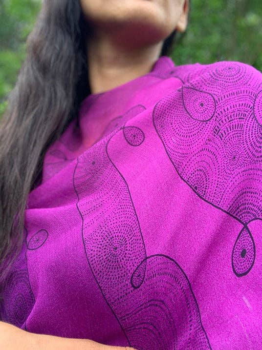 LOVELEEN®️ - Wholesale Scarf - Women's - 'Shining star of the Infinite galaxy' scarf (purple)1