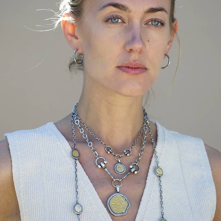 TAT2 DESIGNS - Wholesale Pendant/Charm Necklace - Vintage Silver Molat Horsebit Necklace1