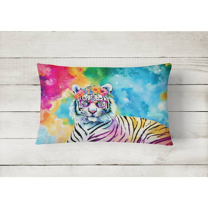 Hippie-Tierkissen mit weißem Tiger 12x16 DAC4049 für den Großhandel von Caroline's Treasures