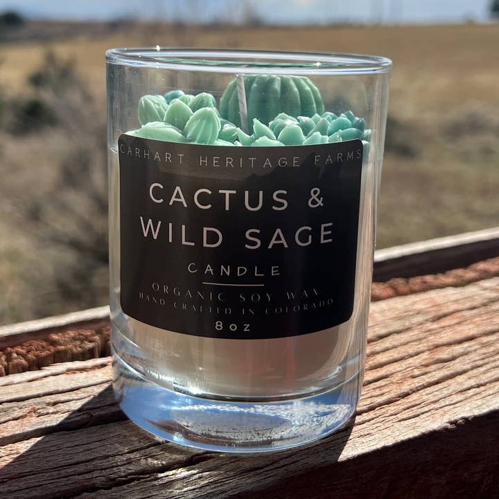 Cactus Flower & Wild Sage Candle for wholesale by Carhart Heritage Farms