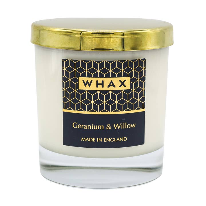 Geranium & Willow Scented Candle for wholesale by Whax