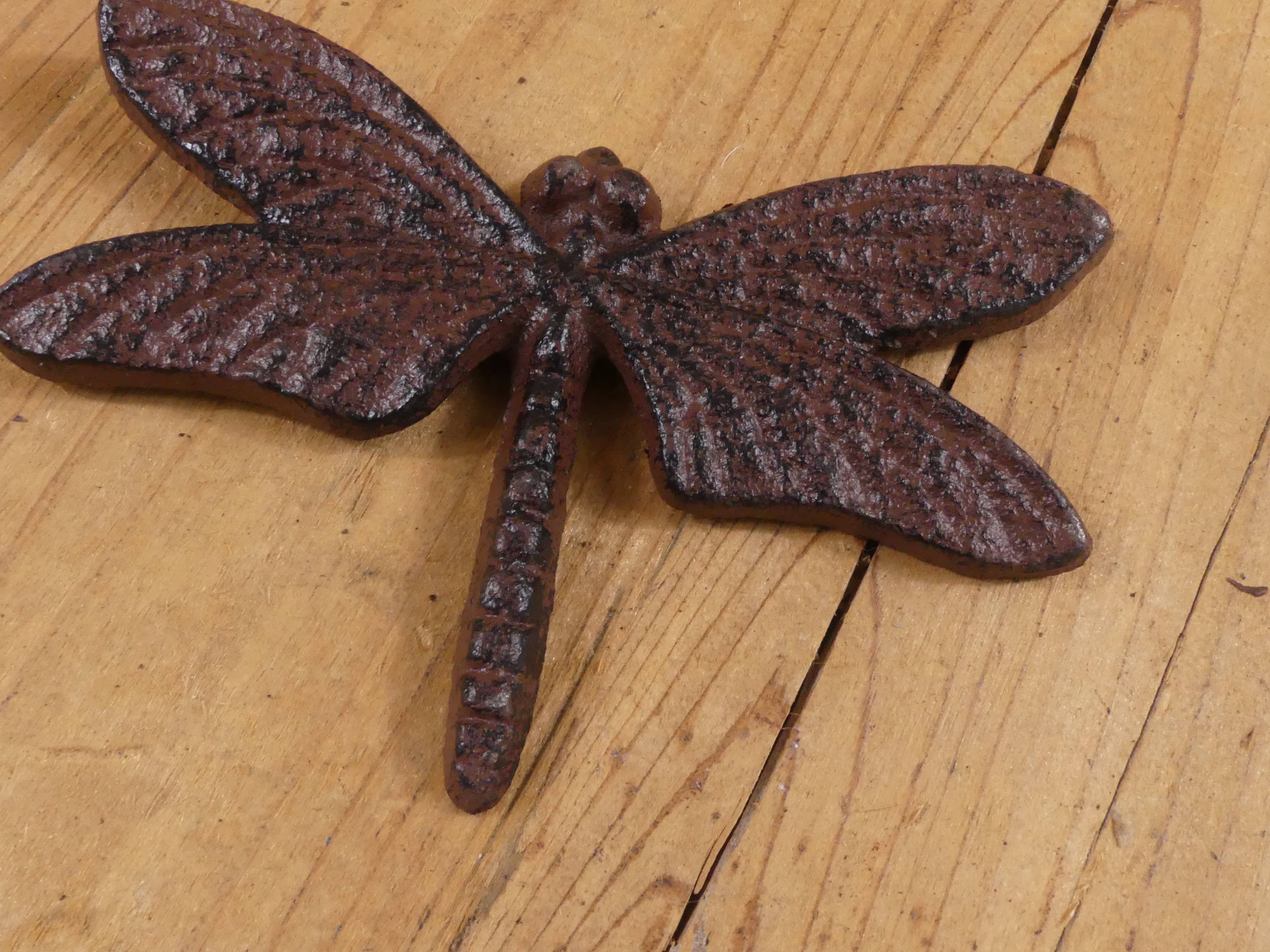 Midwest Craft House - Wholesale Wall Accent - CAST IRON DRAGONFLY WALL DECOR WITH HANGING RING2
