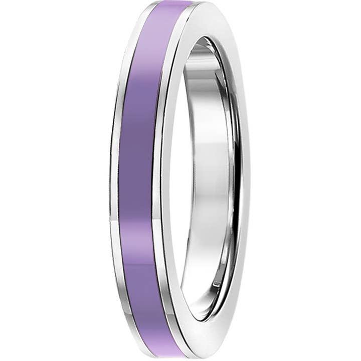 CAPRICCI - Wholesale Band/Stacked Ring - Tuscan Lavendar Enamel Ring2