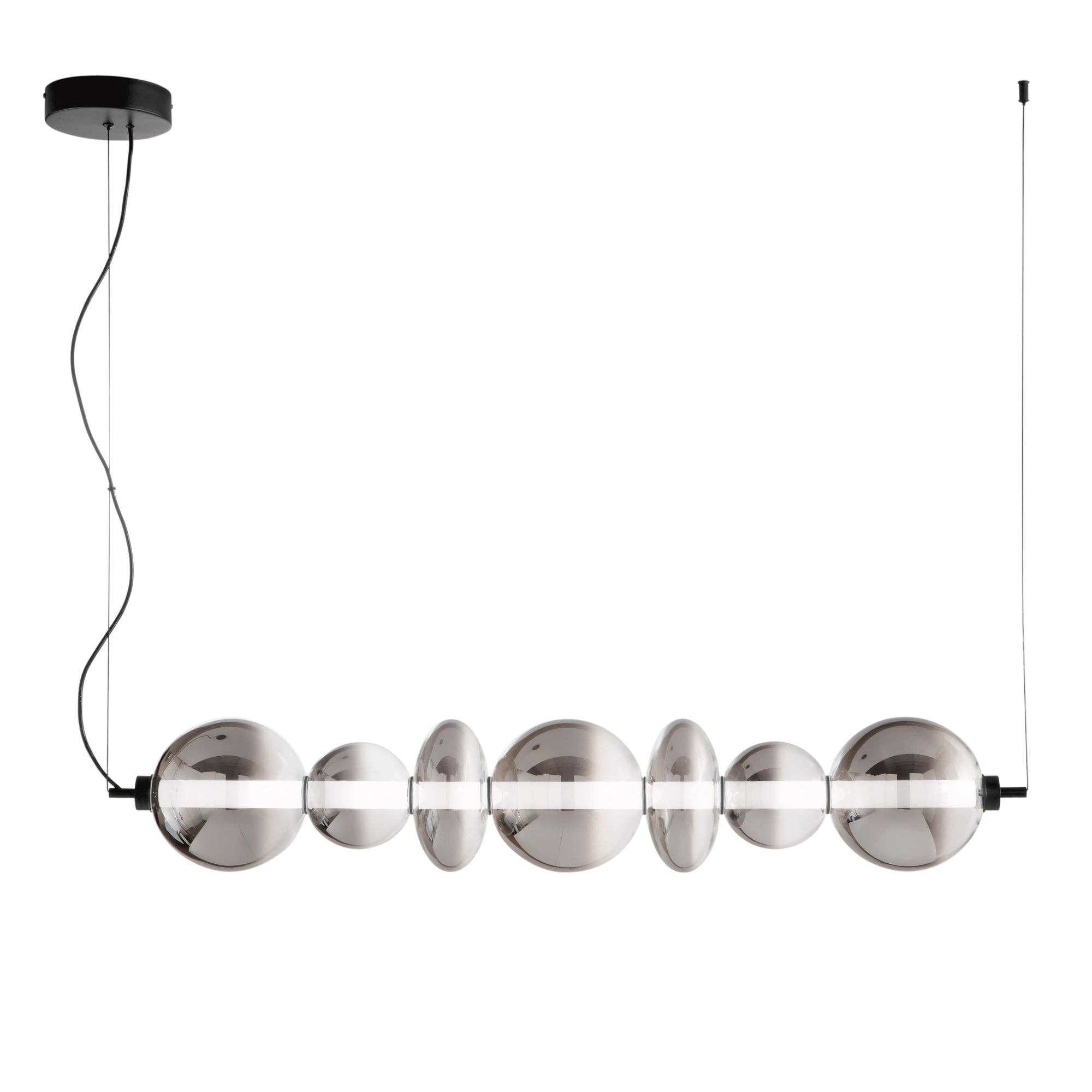 Gruppo F.T - Wholesale Chandelier/Hanging Light - KEMET LED suspension in metal with smoked glass diffusers3