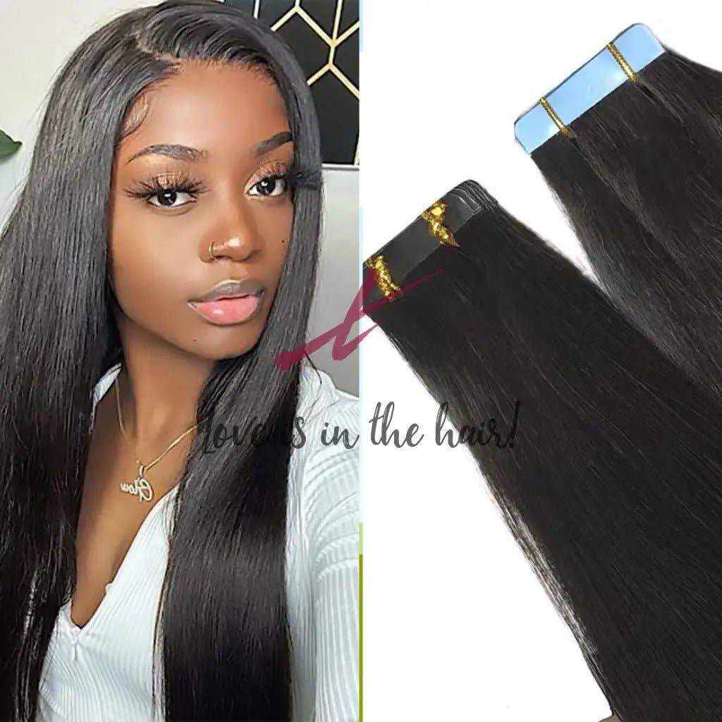 Natural Color B  Silky Straight | Tape In Human Hair Extensions | Brazilian V for wholesale on Faire2