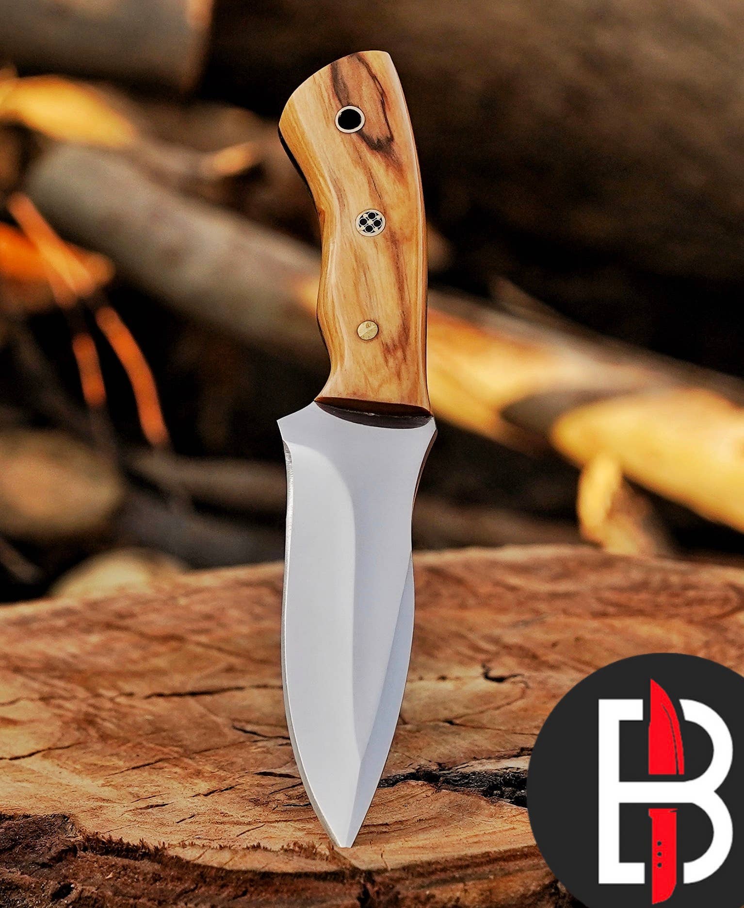 Bravohandicrafts - Wholesale Pocket Knife/Holder - CUSTOM HANDMADE D2 STEEL HUNTING KNIFE CAMPING KNIFE 1
