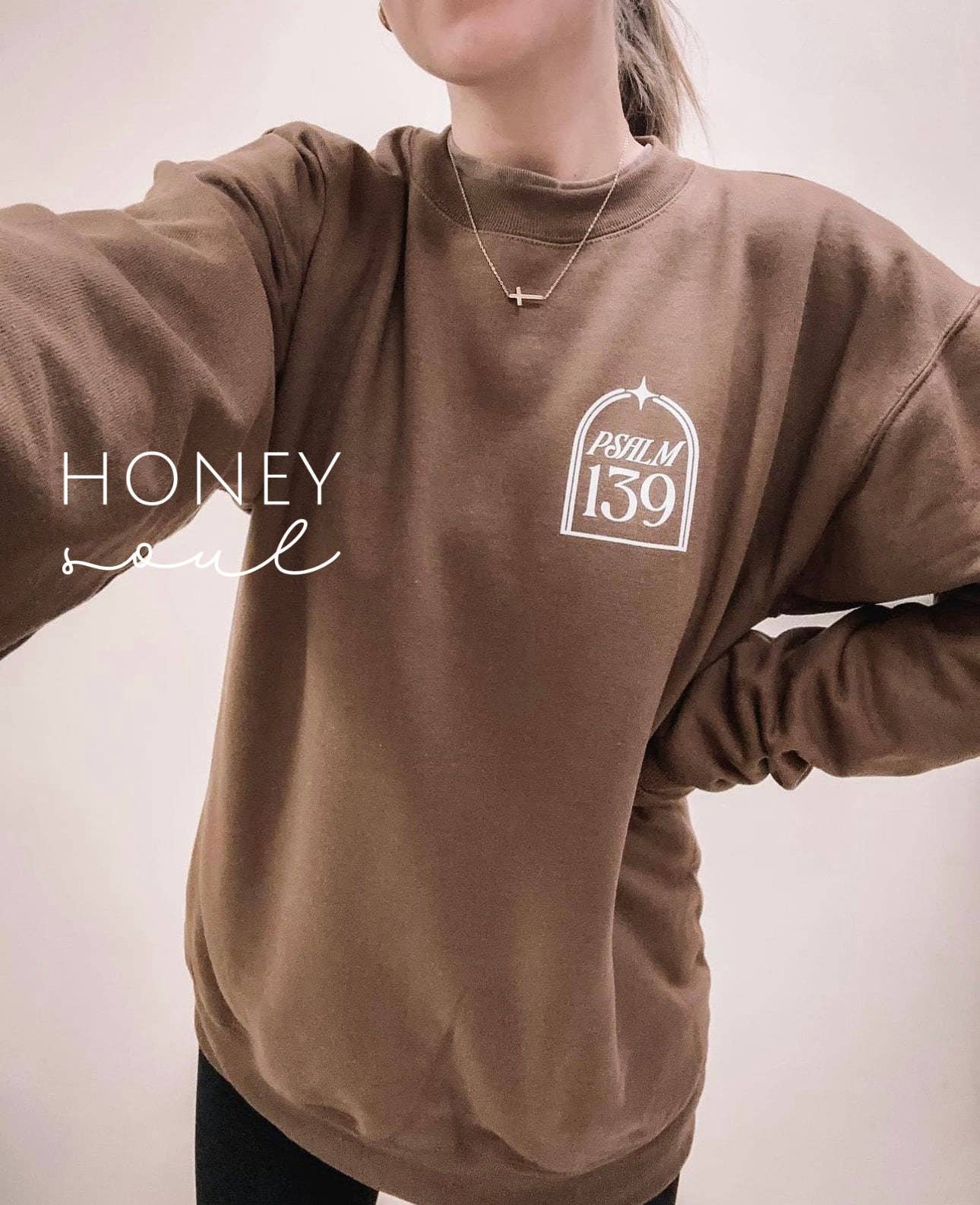 Honey Soul LLC - Wholesale Graphic Sweatshirt - Women's - Graphic Fearfully & Wonderfully Made Crewneck1