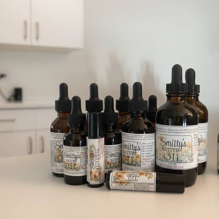 Smitty’s Native Oil for Comforting Massage & Everyday Care for wholesale by Smittys Little Farm