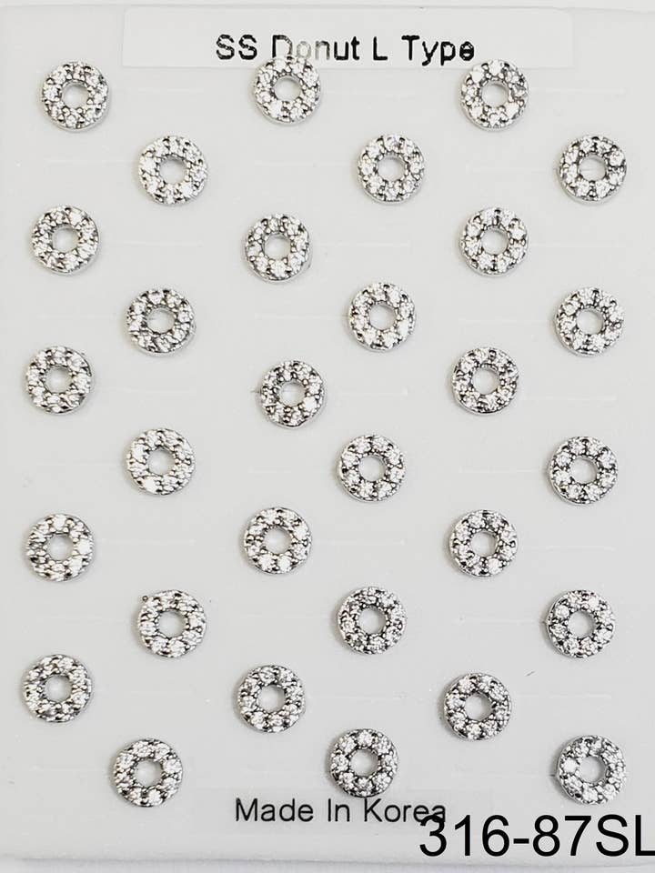 Anello da naso a forma di ciambella in argento tipo L per la vendita all'ingrosso da parte di etreM