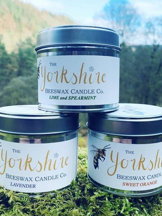 Velas perfumadas orgânicas de cera de abelha 250ml por atacado de Yorkshire Beeswax Candles