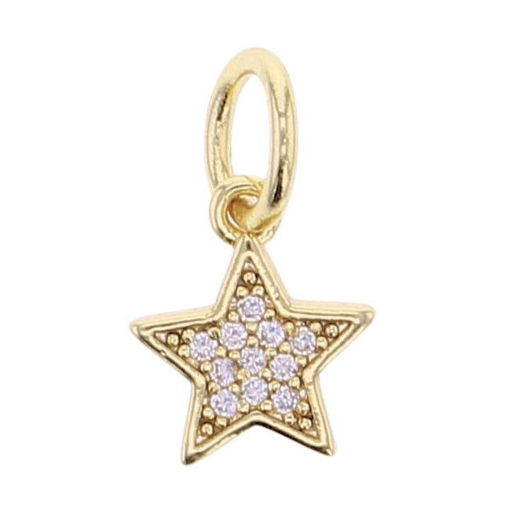CZ Star Charm for wholesale by Lotus Jewelry Studio