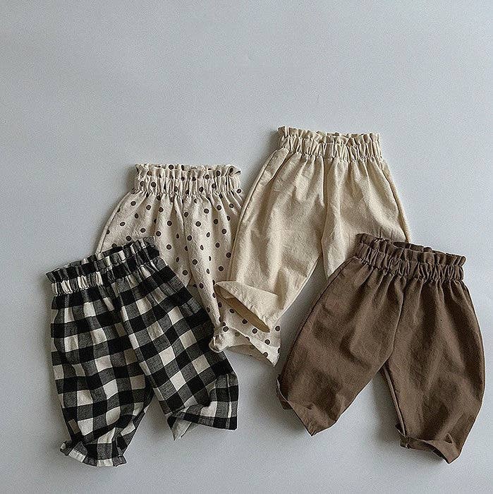 Pantalones casuales sueltos de color sólido para bebés para venta al por mayor de MyKids-USA®