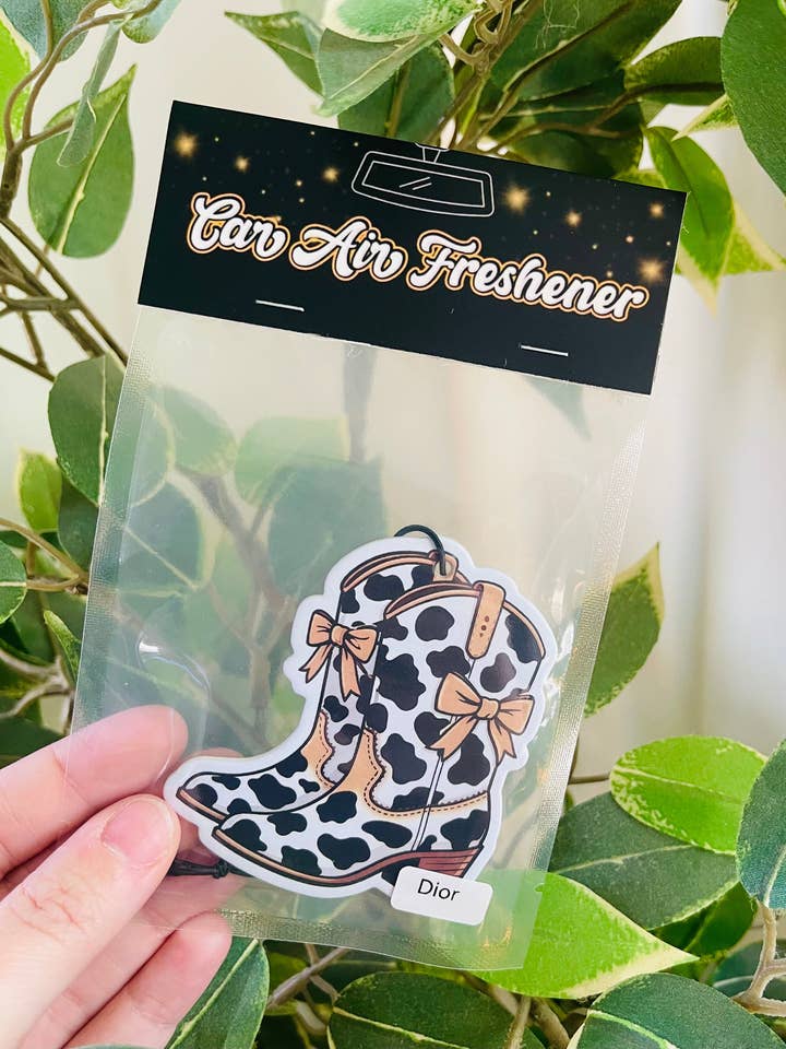 Cowgirl Boots Air Freshener for wholesale by Scents & Shenanigans Co