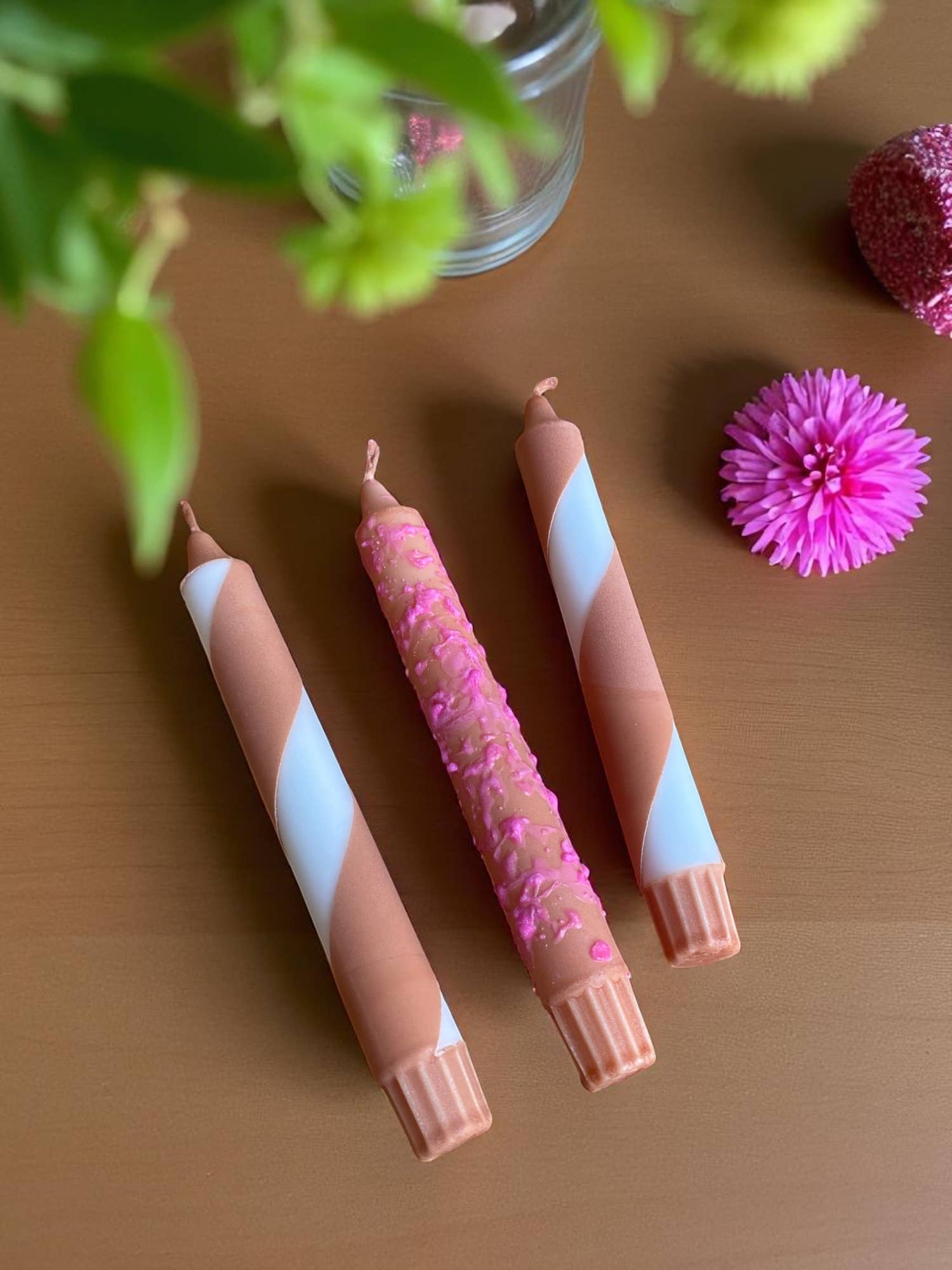 Kupkup HB. - Fi Design Studio Co. - Wholesale Pillar Candle - Joyful Glow | Chocolate Cake Tapper Candle | 2.3x20 cm 16