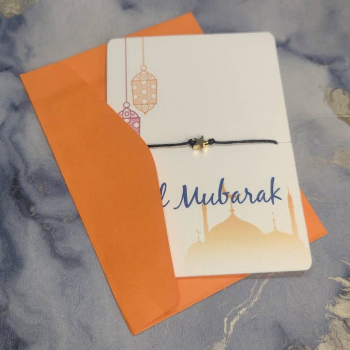 Eid Mubarak Lantern Wish Bracelet for wholesale by Rose Blossom Gifts