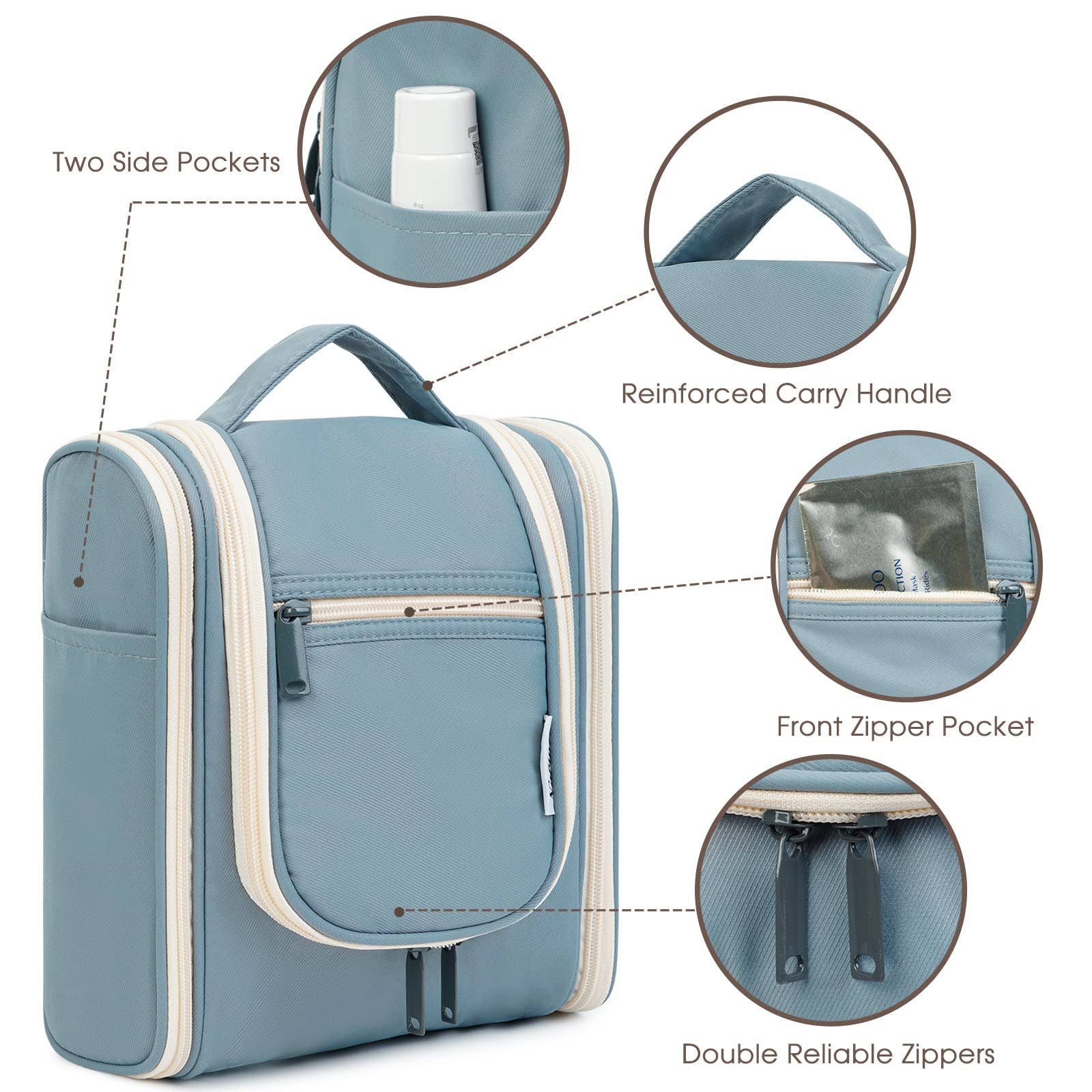 NARWEY INC - Wholesale Toiletry Bag - Women's - Large Hanging Toiletry Bag With Hook Cosmetics Organizer123