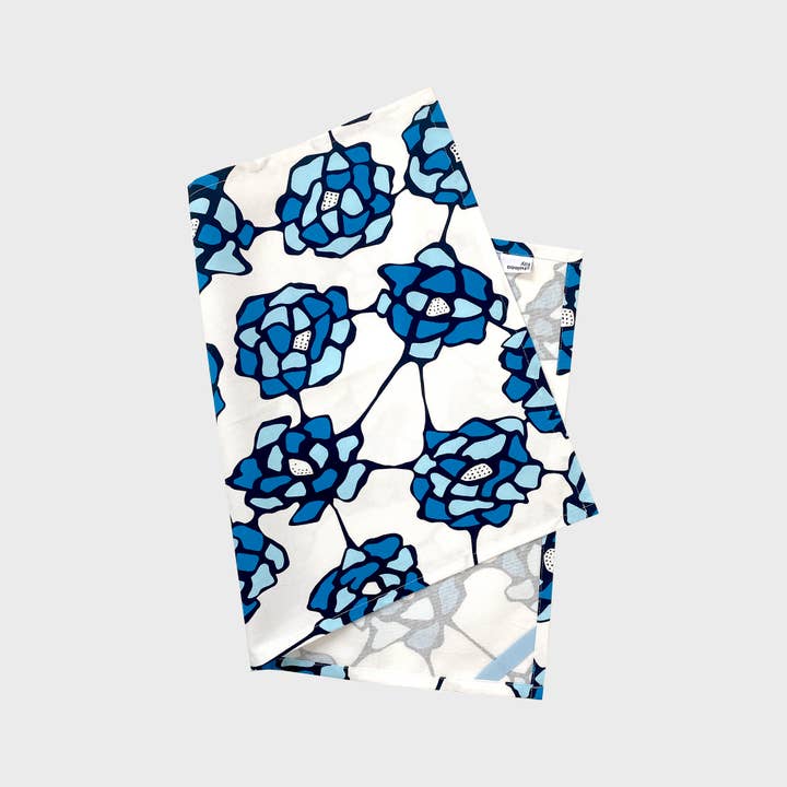 Chelsea Fay - Wholesale Tea Towel - Tea Towel - Flora Print Blue1