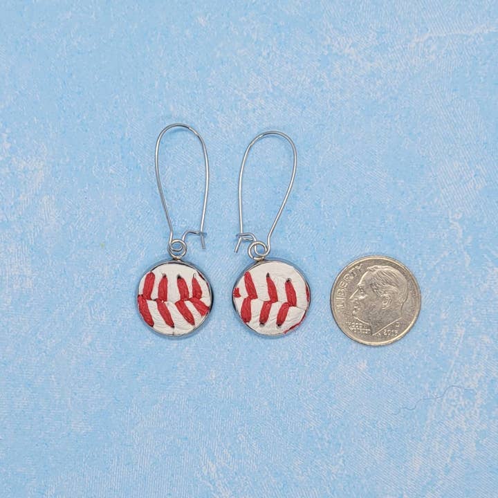 Home Run Accessories – Großhandel Ohrhänger – Echte Baseball- und Softball-Ohrringe, Drahtohrring mit Nierenohrring5