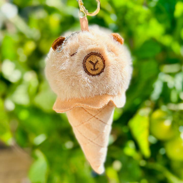 CapyFun - Wholesale Keychain - Women's - Capybara Ice Cream Plush Keychain Summer Cute Kawaii Gift