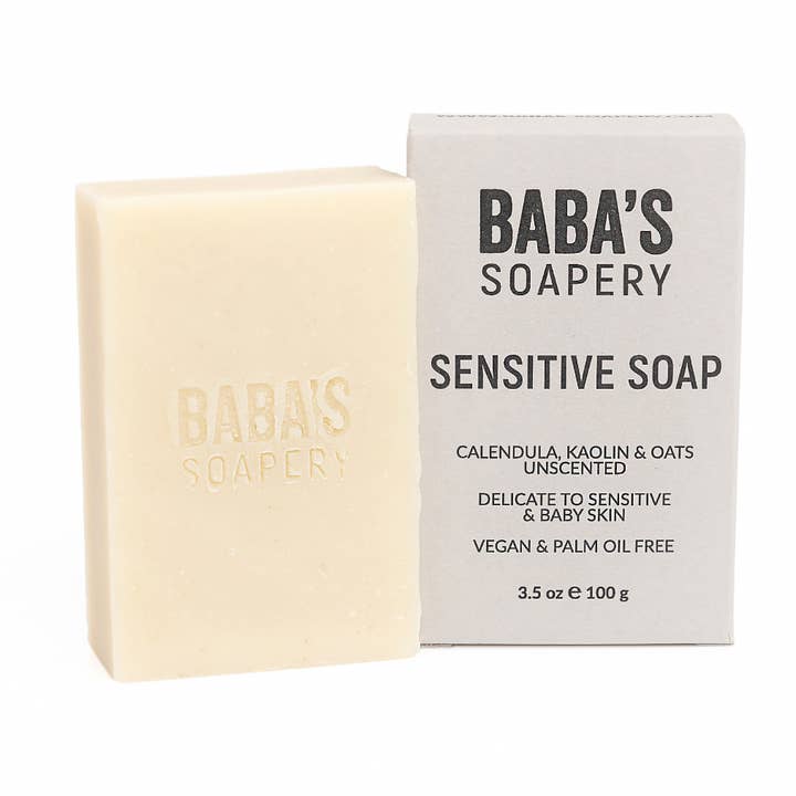 Soap Bar Sensitive - Unscented, With Calendula, Clay for wholesale by Baba's Soapery