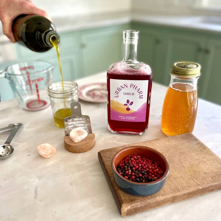 Urban Pharm - Wholesale Wellness Juice/Tonic - Case of 12: Apple, Rosemary, and Flowers Shrub2