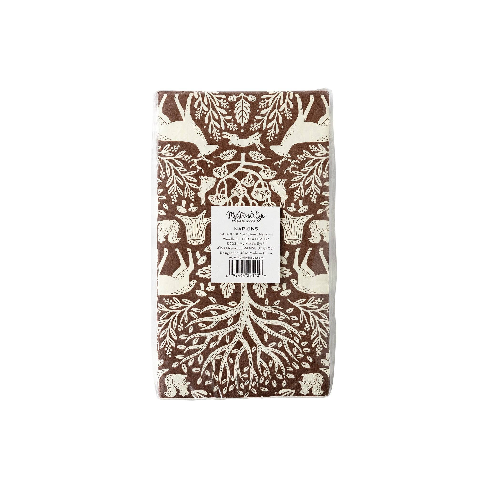My Mind’s Eye - Wholesale Disposable Napkin - THP1137 - Woodland Toile Napkin2