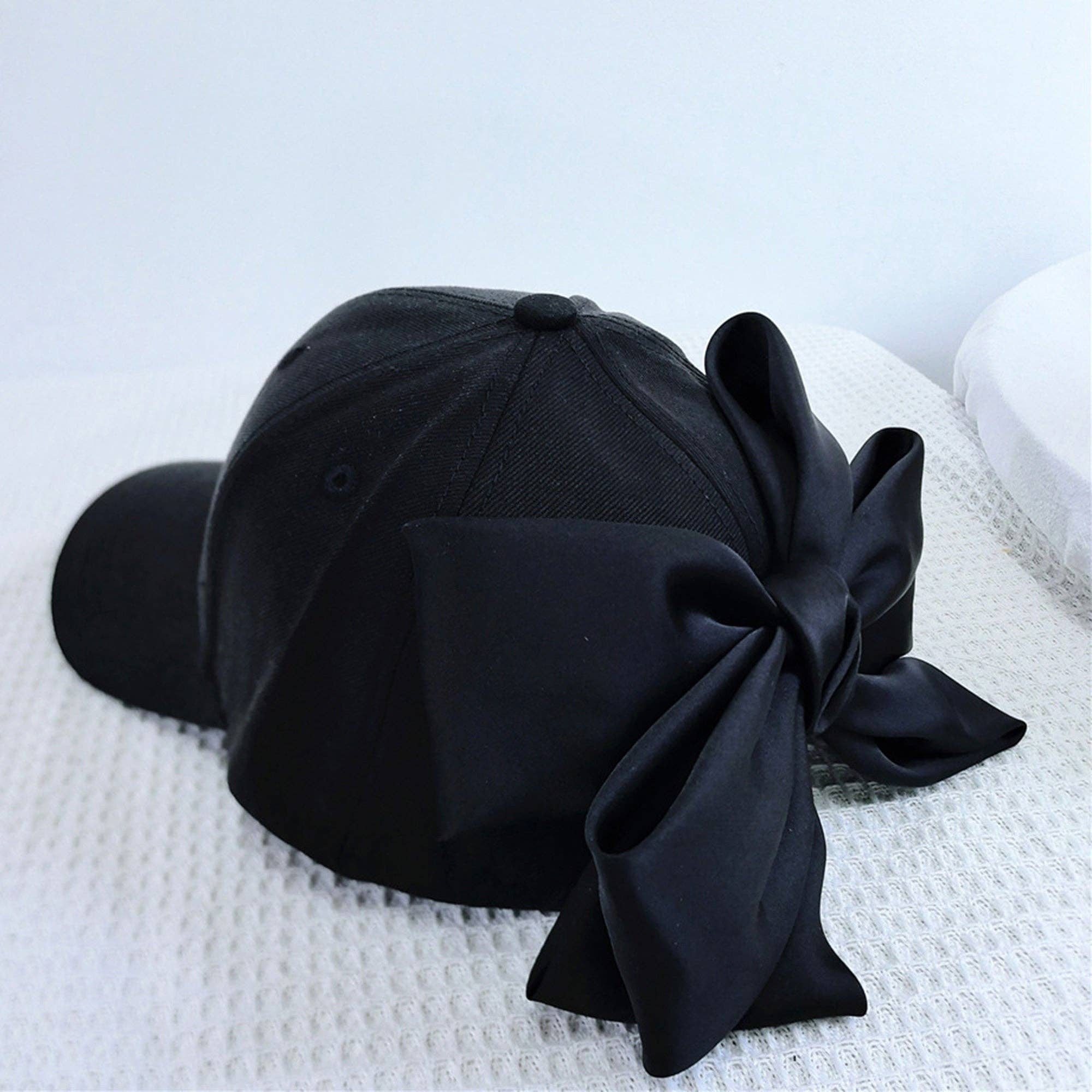 AK Brand - Wholesale Baseball Cap - Women's - Satin Baseball Cap with Back Bow Accent Adjustable Fit and C2